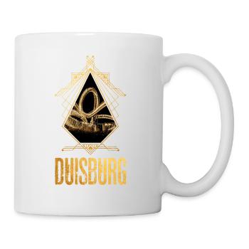 Duisburg Deutschland Stadt Skyline Gold Liebe - Tasse - Weiß - Rechts