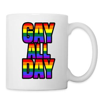 Gay All Day - Mug - white - Right