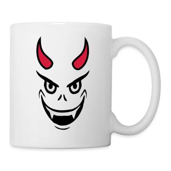 Conception du visage du diable maléfique - Mug blanc - blanc - Droite