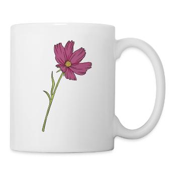 Wildflower pink / pink cosmos flower - Mug - white - Right