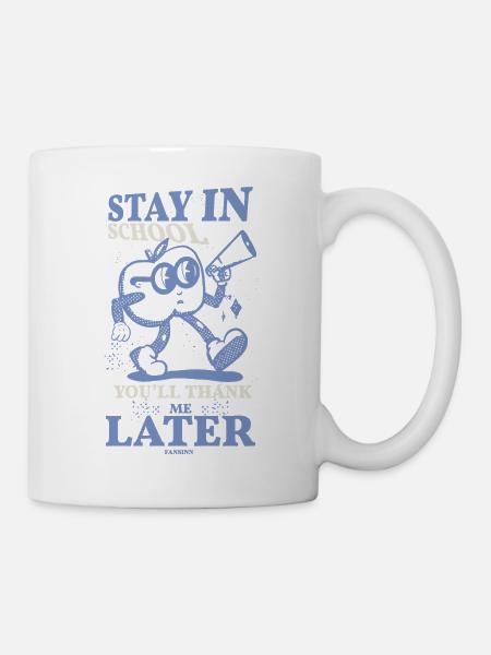 geh zur Schule - Tasse - Weiß