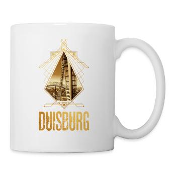 Duisburg Deutschland Stadt Skyline Gold Liebe - Tasse - Weiß - Rechts