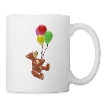 Teddy with colorful balloons - 3D - Mug - white - Right