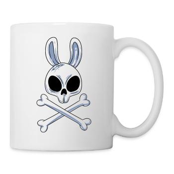 Conception de crâne avec de grandes oreilles - Mug blanc - blanc - Droite