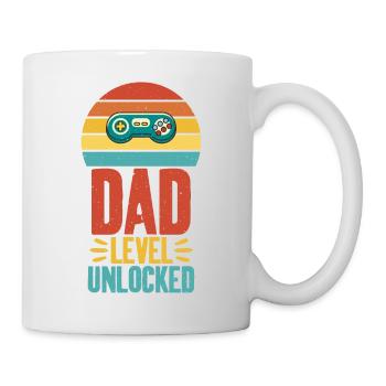Dad Level Freigeschaltet Coole Kunst Für Gamer Dad - Tasse - Weiß - Rechts
