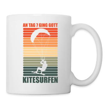 An Tag 7 Ging Gitt Kitesurfen - Tasse - Weiß - Rechts