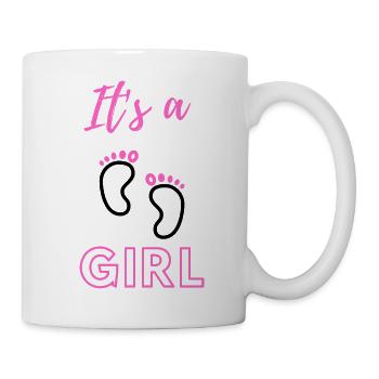 Baby Announcement Pregnancy - Girl - Surprise - Mug - white - Right