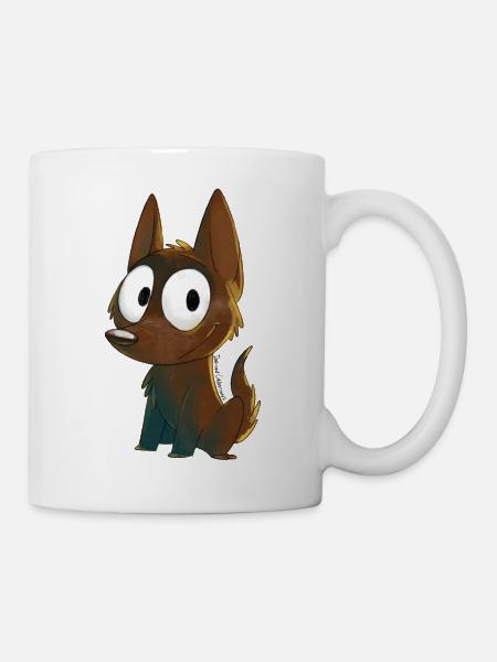 Kelpie chocolat - Mug blanc - blanc