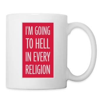 En allant en enfer - Mug blanc - blanc - Droite