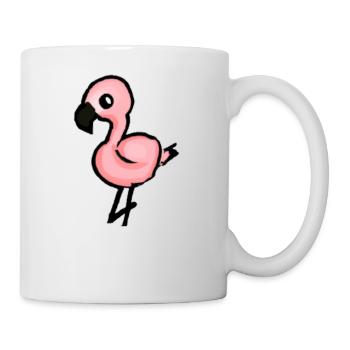 Flamingo doux mignon idée cadeau rose rose - Mug blanc - blanc - Droite