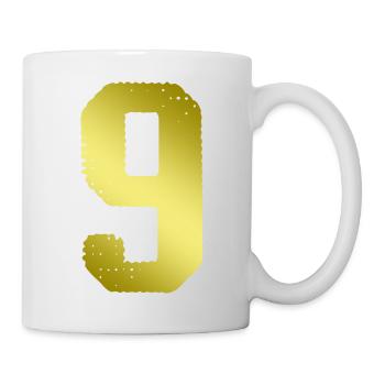 9 Number jersey - Mug - white - Right