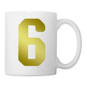 Maillot 6 numéros - Mug blanc - blanc - Droite