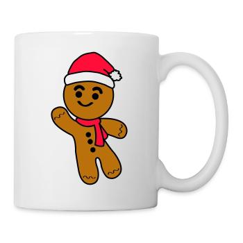 Lebkuchenmann - Tasse - Weiß - Rechts