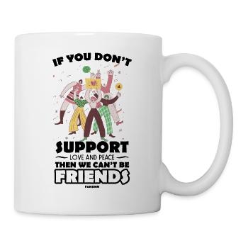 Freunde Frieden Party tanzen Geschenk - Tasse - Weiß - Rechts