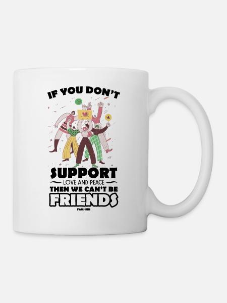 Freunde Frieden Party tanzen Geschenk - Tasse - Weiß