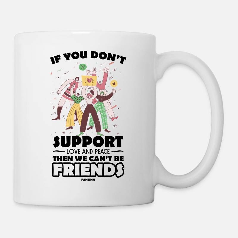 Freunde Frieden Party tanzen Geschenk - Tasse - Weiß