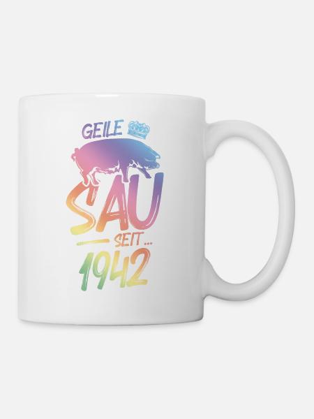 1942 Geile Sau - Tasse - Weiß