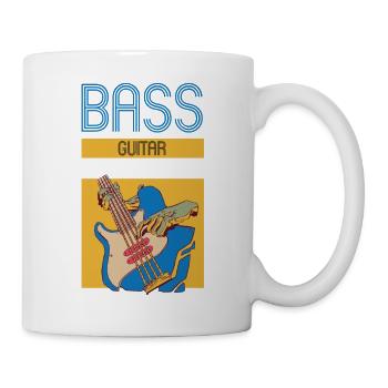 Lustiges Bass Gitarren Motiv und Gitarrist Rock - Tasse - Weiß - Rechts