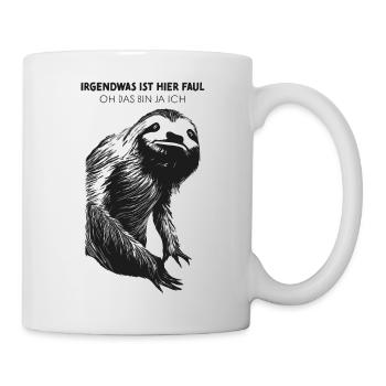 Faultier Faulenzer Pubertät Faul Morgenmuffel Müde - Tasse - Weiß - Rechts