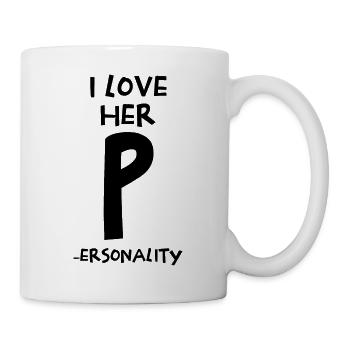 J’aime sa personnalité P - Mug blanc - blanc - Droite
