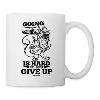 Einschulung Kinder lustiges Geschenk - Tasse - Weiß - Rechts