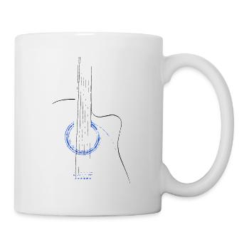 Akustische Gitarre - Tasse - Weiß - Rechts