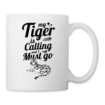 lustiger Spruch mit einem Tiger aus Asien - Tasse - Weiß - Rechts