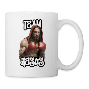 Team Jesus - Jesus als Boxer - Tasse - Weiß - Rechts
