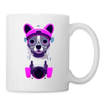 chien pilote d'un vaisseau dans l'espace - Mug blanc - blanc - Droite