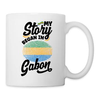 Gabonese Gabon Gabonese Flag My Story Began In - Mug - white - Right