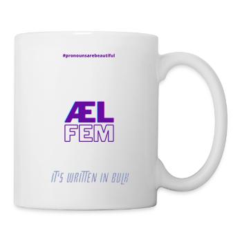 #pronounsarebeautiful æl/fem - Mug blanc - blanc - Droite