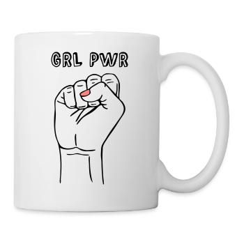 girl power fist - Mug - white - Right