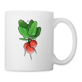Illustration de radis - Mug blanc - blanc - Droite
