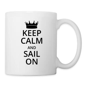 Keep calm and sail on - Tasse - Weiß - Rechts