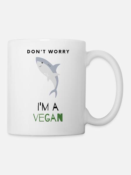 Don't worry I'm a vegan - Mug - white