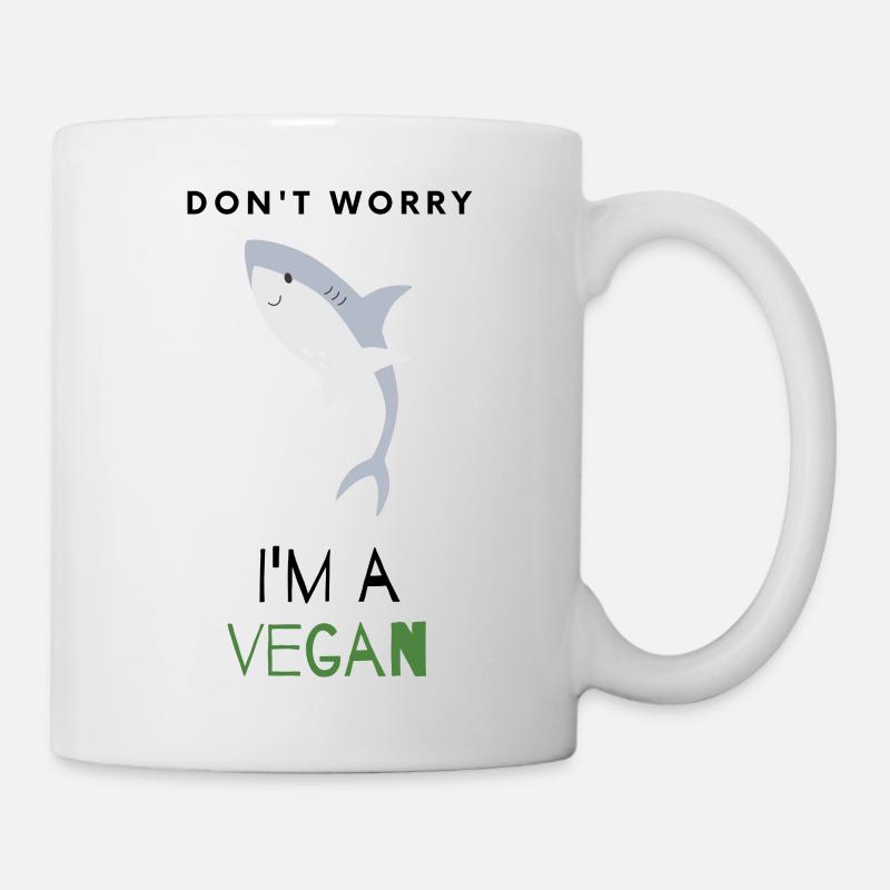 Don't worry I'm a vegan - Tasse - Weiß