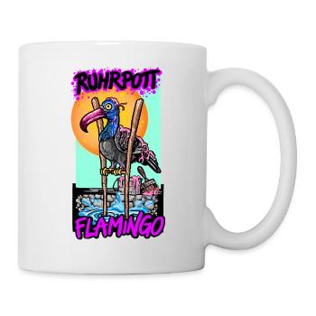 Ruhrpott Ruhrgebiet Taube Flamingo - Tasse - Weiß - Rechts