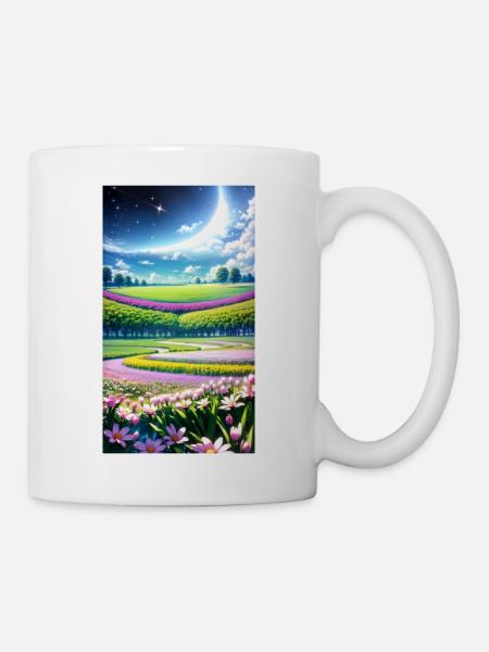 Landscape with 4 Areas, Generative AI - Mug - white