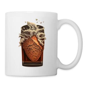 Beer Heart Love Beer Glass - Mug - white - Right