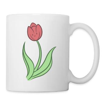 Tulipe douce - Mug blanc - blanc - Droite
