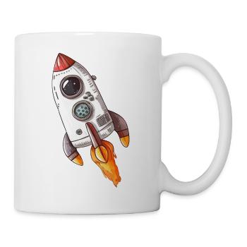 Espace de fusée - Mug blanc - blanc - Droite