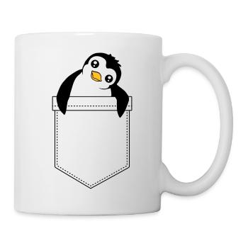 Cute Little Penguin Chest Bag Travel Bag - Mug - white - Right