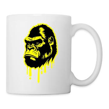 Tête de symbole de gorille - Mug blanc - blanc - Droite