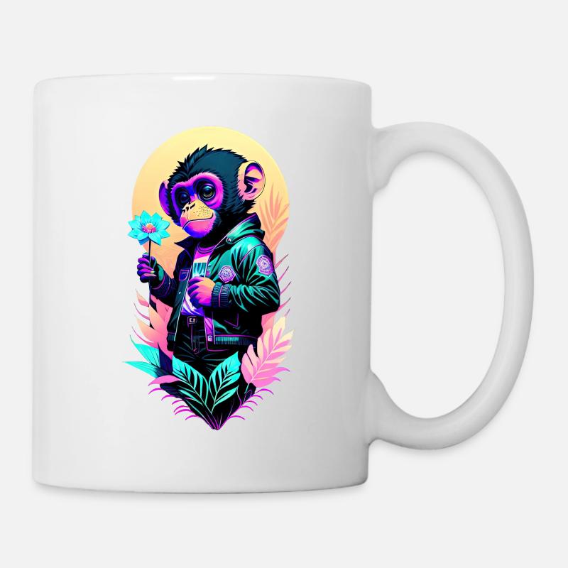 Ape in Bloom - Tasse - Weiß