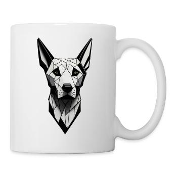 Geometrischer Dobermann Hund - Tasse - Weiß - Rechts