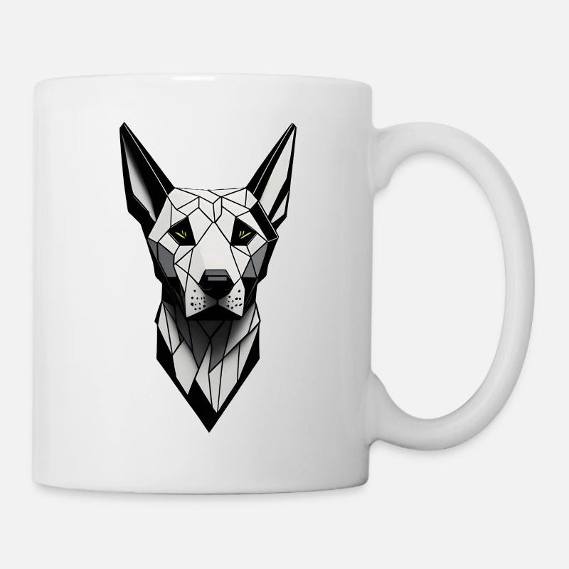 Geometrischer Dobermann Hund - Tasse - Weiß