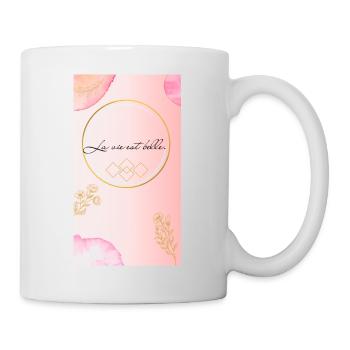 La vie est belle - Design Print - Mug blanc - blanc - Droite