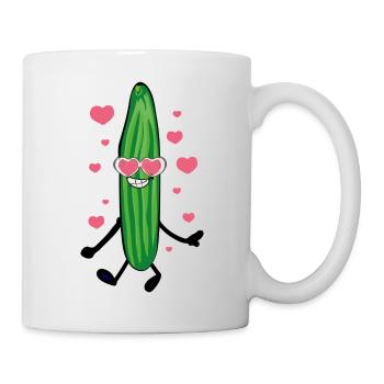 cucumber ,glasses,comic,love,love,in love - Mug - white - Right