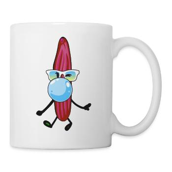 Gurke ,kaugummi,comic,sonnenbrille - Tasse - Weiß - Rechts