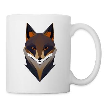 Geometrischer Fuchs - Tasse - Weiß - Rechts